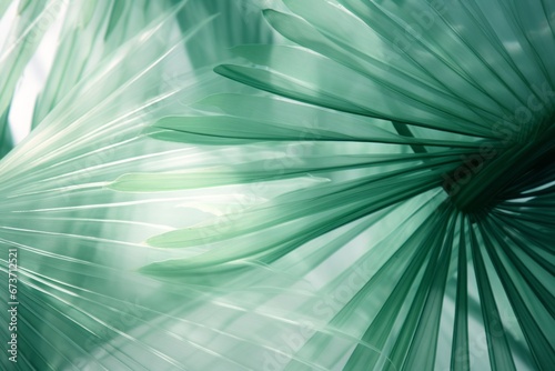 Emerald Elegance: Soft Tonal Palm Leaf Patterns.
