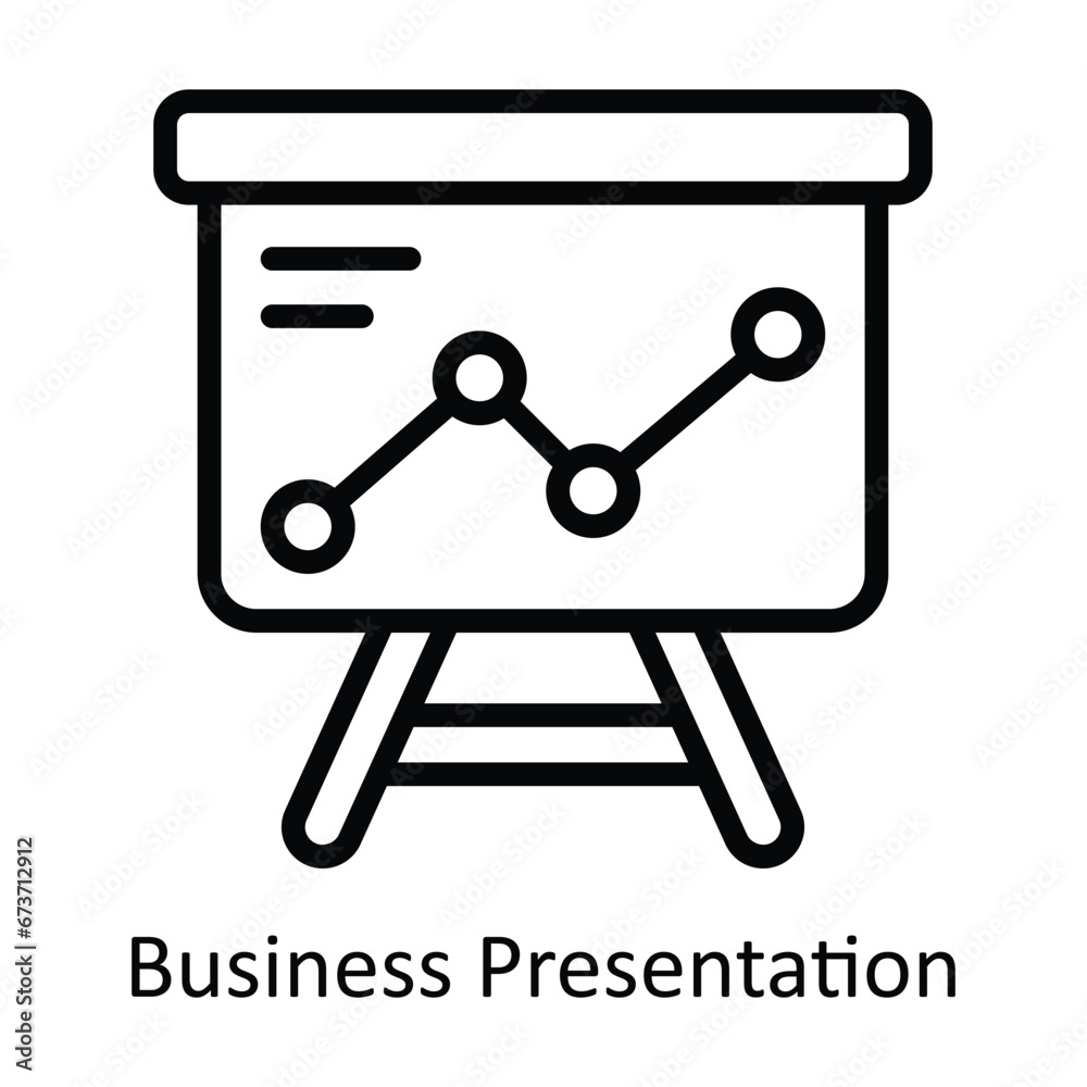 Business Presentation vector outline Design illustration. Symbol on White background EPS 10 File Business Presentation vector outline Design illustration. Symbol on White background EPS 10 File