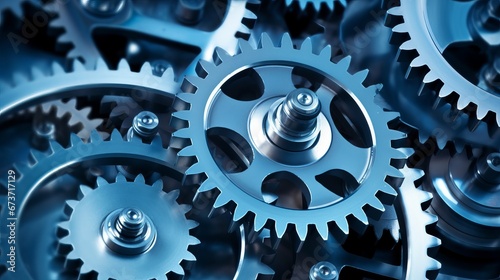 A set of gears turning together representing the con  AI generated illustration
