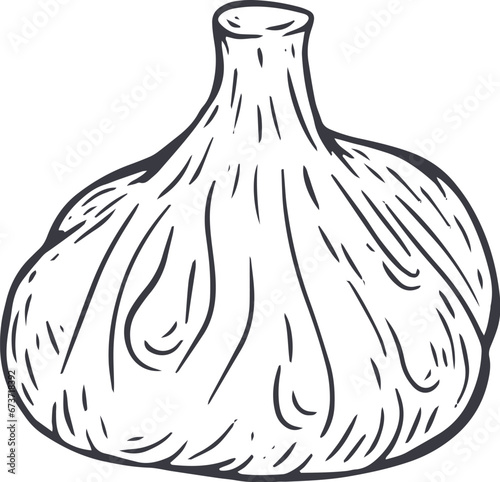 Khinkali. Hand drawn traditional cuisine food in monochrome sketch style. Dumpling vector illustration.