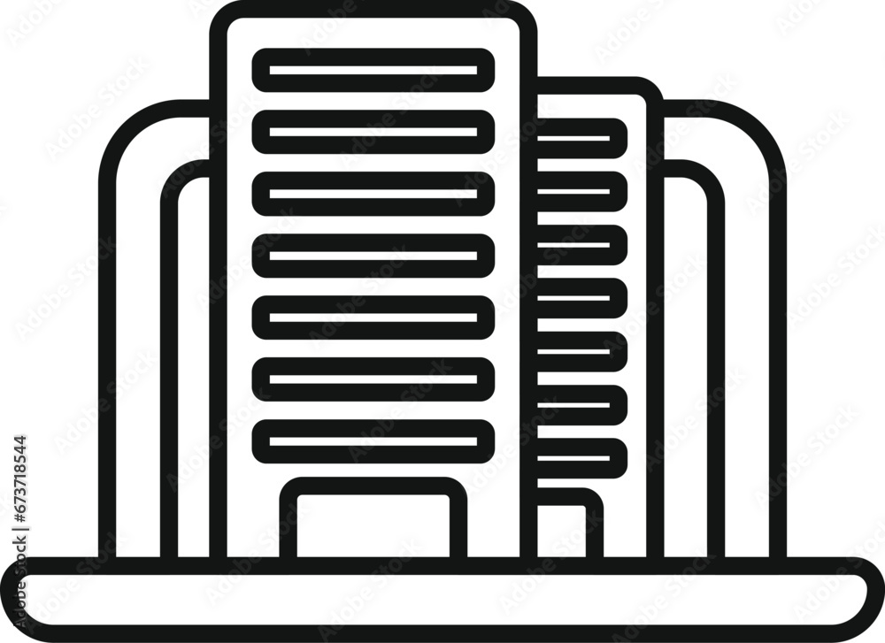 Online internet building sale icon outline vector. Smart office. Data information Online internet building sale icon outline vector. Smart office. Data information