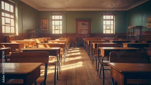 Empty classroom in the morning © sema_srinouljan