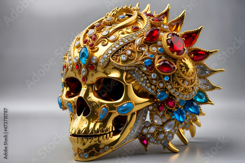 golden skull and crossbones