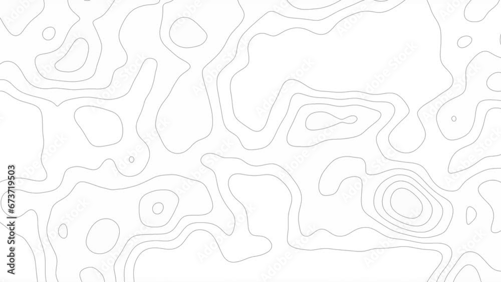 Topographic map abstract animated outline moving waves on white background 4K animation. Topographic map abstract animated outline moving waves on white background 4K animation.