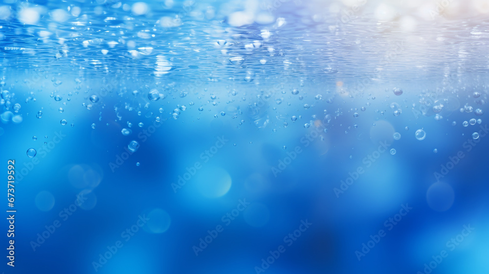 Beautiful blurred natural blue background with water Beautiful blurred natural blue background with water