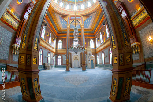 Yildiz Hamidiye Mosque built by Sultan Abdulhamid II, 1885 in Besiktas, (Turkish Yildiz Hamidiye Camisi, Besiktas, istanbul)