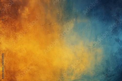 Fiery Blue and Golden Brown Abstract Color Gradient for Design