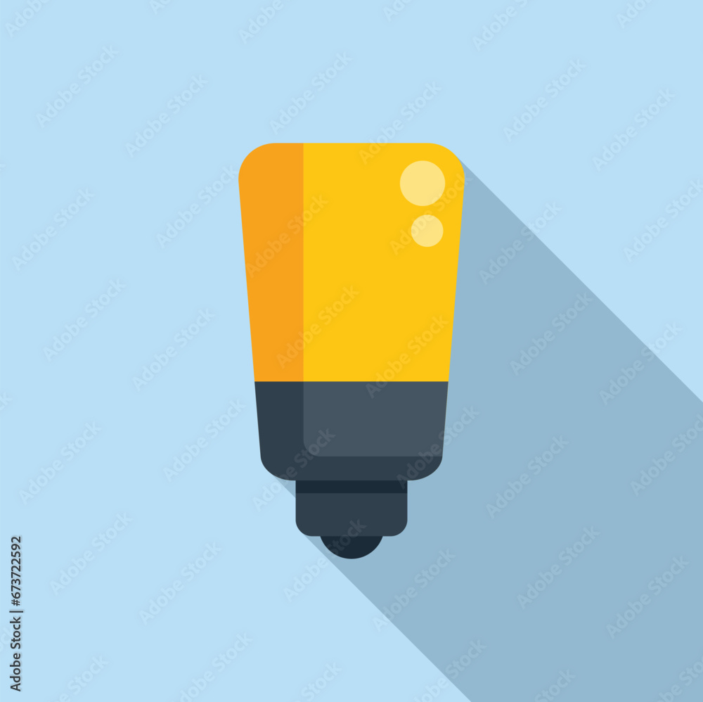 Smart online light icon flat vector. Radiant fixture. Mobile home light Smart online light icon flat vector. Radiant fixture. Mobile home light