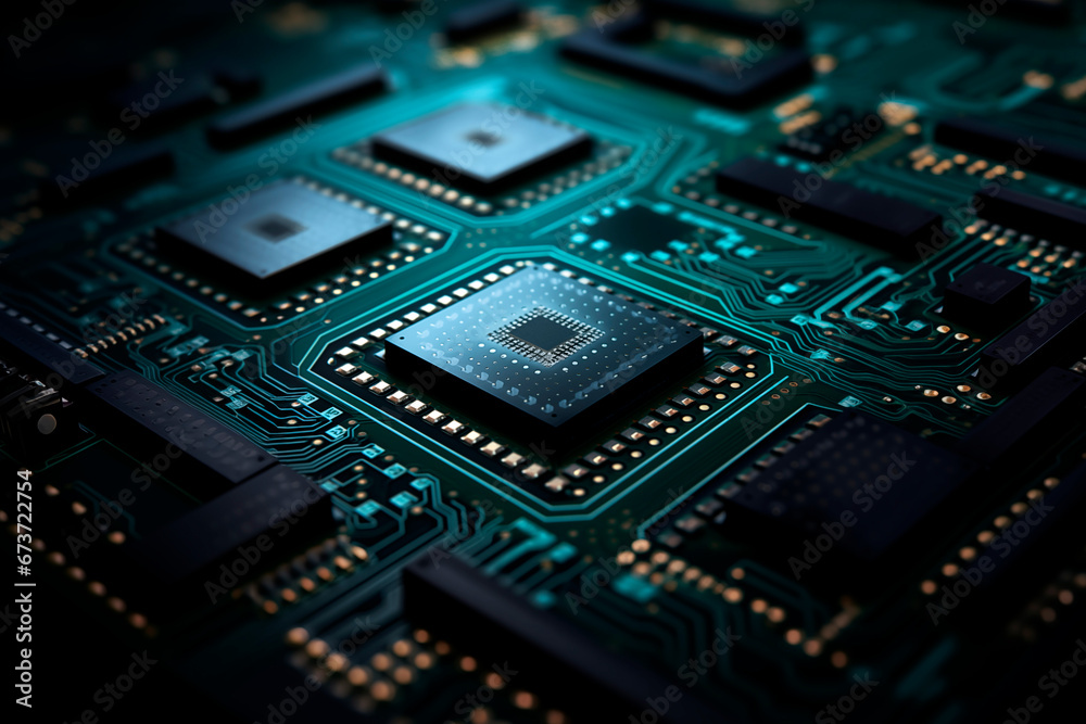 Microcircuit on the control board close-up. IT concept. Develop technologies Microcircuit on the control board close-up. IT concept. Develop technologies