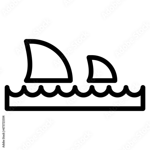 shark fin line