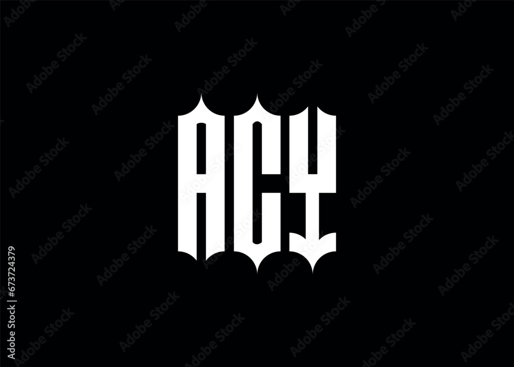 ACY initial monogram letter business logo