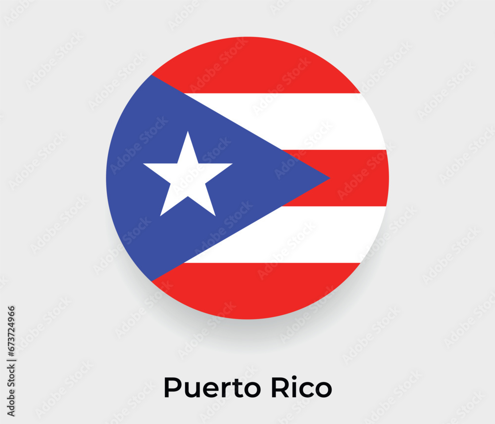 Puerto Rico flag bubble circle round shape icon vector illustration Puerto Rico flag bubble circle round shape icon vector illustration