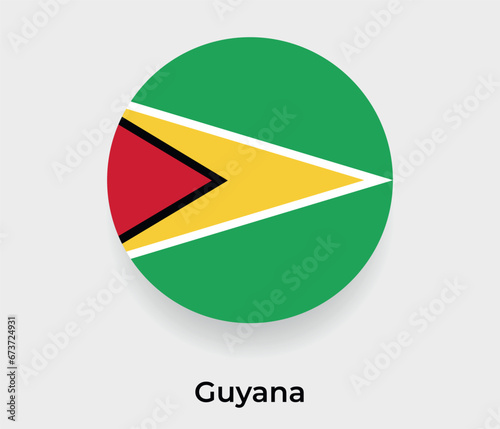 Free Download Guyana flag bubble circle round shape icon vector illustration - GFXLoad