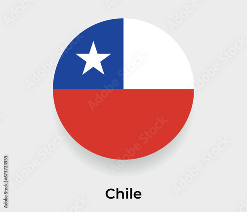 Chile flag bubble circle round shape icon vector illustration