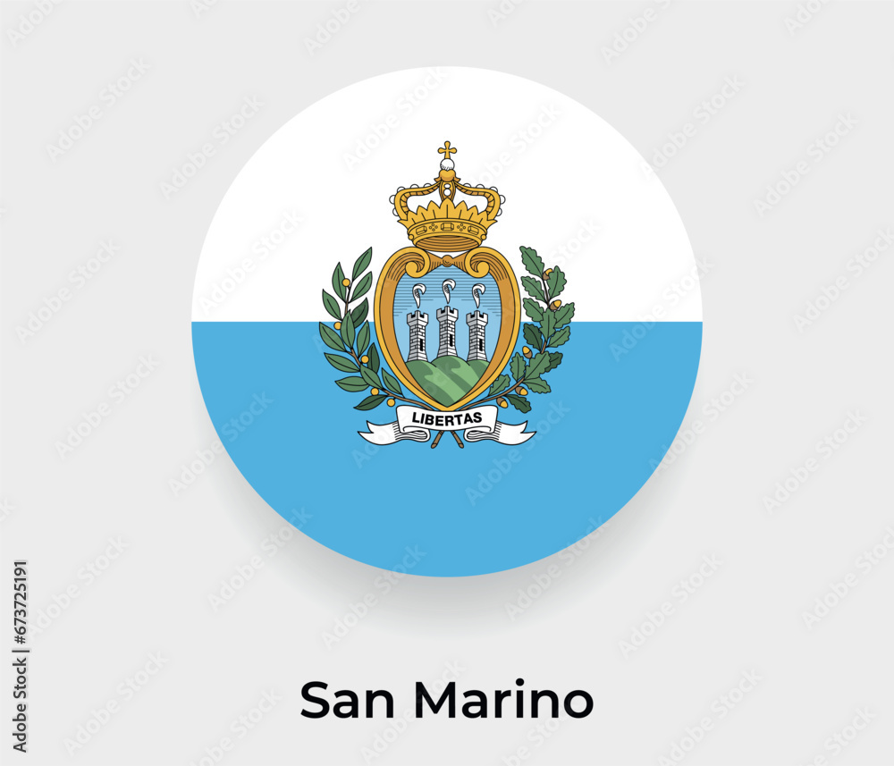 San Marino flag bubble circle round shape icon vector illustration San Marino flag bubble circle round shape icon vector illustration