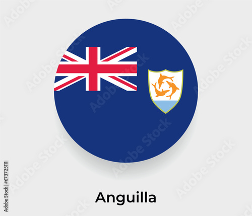 Anguilla flag bubble circle round shape icon vector illustration