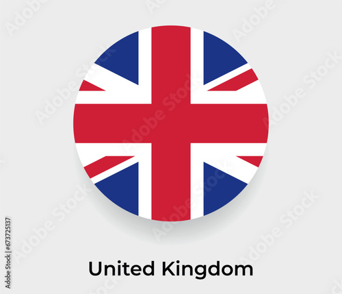 United Kingdom flag bubble circle round shape icon vector illustration
