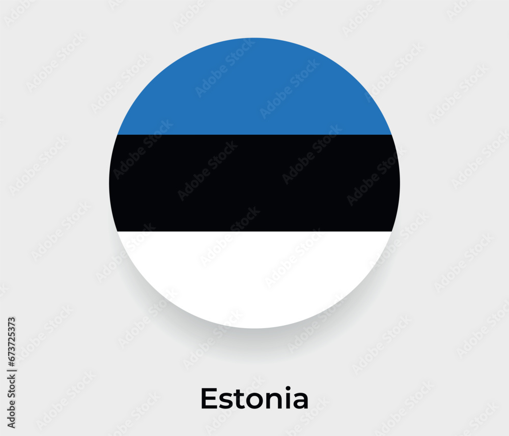 Estonia flag bubble circle round shape icon vector illustration Estonia flag bubble circle round shape icon vector illustration