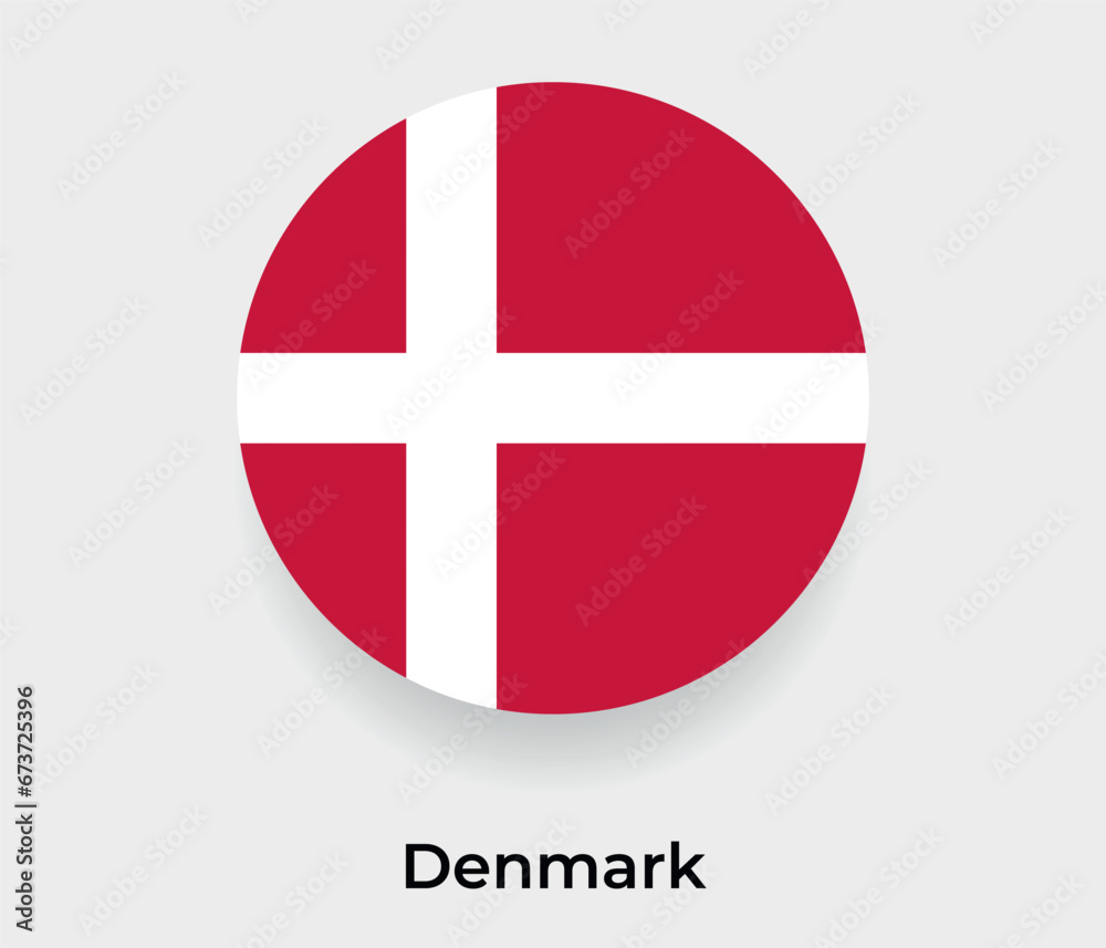 Denmark flag bubble circle round shape icon vector illustration Denmark flag bubble circle round shape icon vector illustration