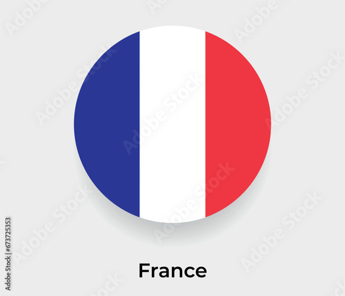 France flag bubble circle round shape icon vector illustration