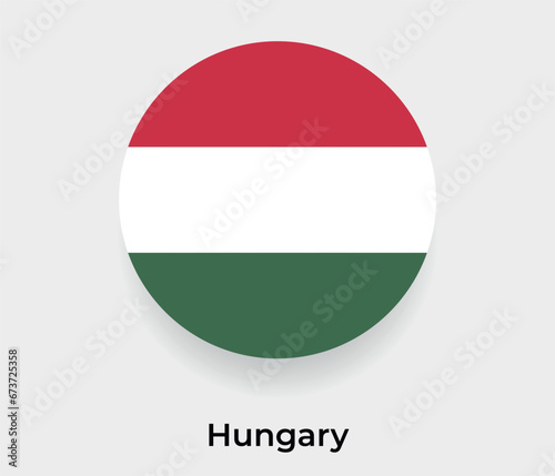 Hungary flag bubble circle round shape icon vector illustration