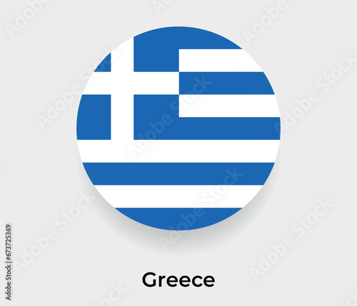 Greece flag bubble circle round shape icon vector illustration