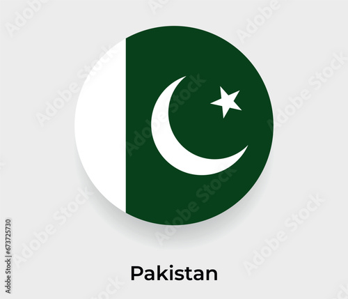 Pakistan flag bubble circle round shape icon vector illustration