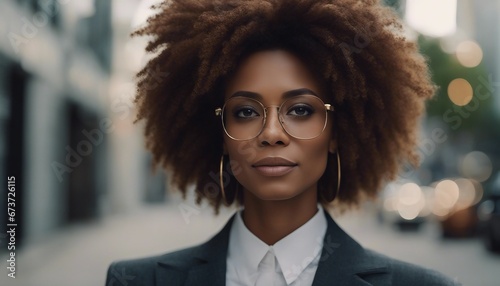 Portrait of business Afro American woman