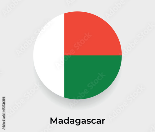 Madagascar flag bubble circle round shape icon vector illustration