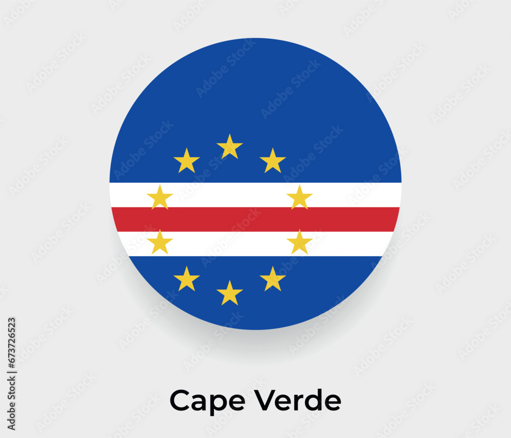 Cape Verde flag bubble circle round shape icon vector illustration Cape Verde flag bubble circle round shape icon vector illustration