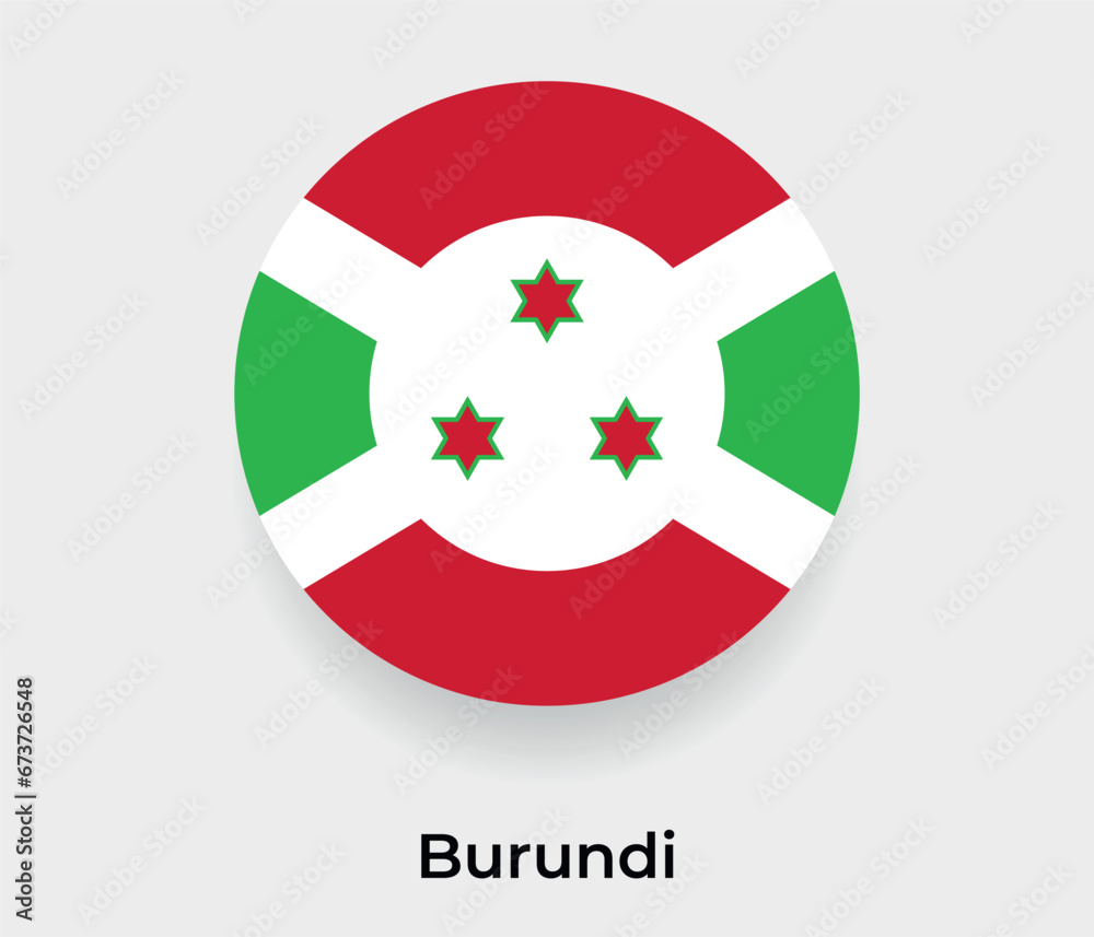 Burundi flag bubble circle round shape icon vector illustration