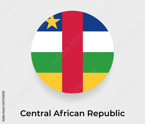 Central African Republic flag bubble circle round shape icon vector illustration