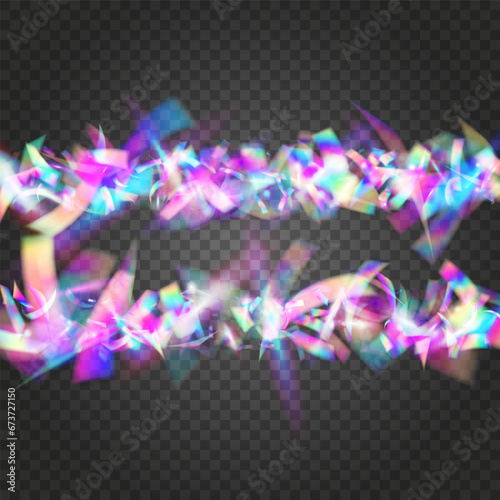 Cristal Background. Disco Flyer. Modern Foil. Blur Celebrate Illustration. Webpunk Art. Holographic Tinsel. Light Effect. Violet Retro Sparkles. Blue Cristal Background