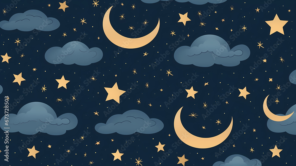 Naklejka premium Cute moon pattern PPT background poster wallpaper web page