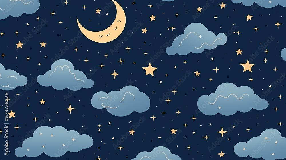 Cute moon pattern PPT background poster wallpaper web page Cute moon pattern PPT background poster wallpaper web page