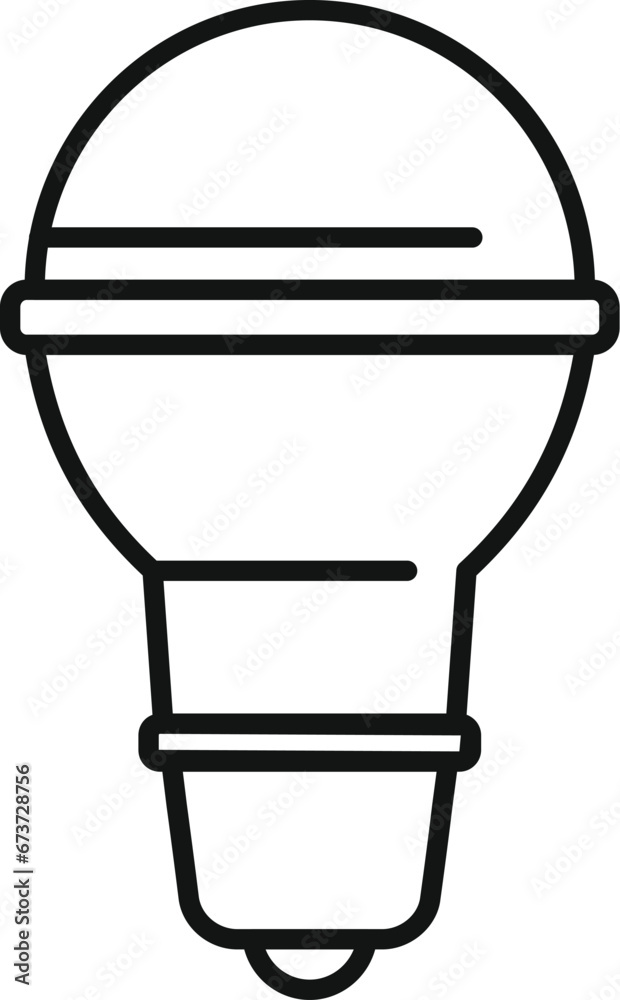 Inside home light icon outline vector. Power bulb. Setting mobile Inside home light icon outline vector. Power bulb. Setting mobile