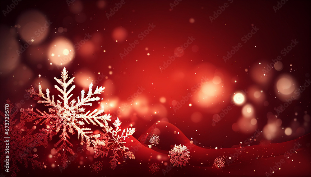 Christmas background featuring bokeh lights and snowflakes Christmas background featuring bokeh lights and snowflakes