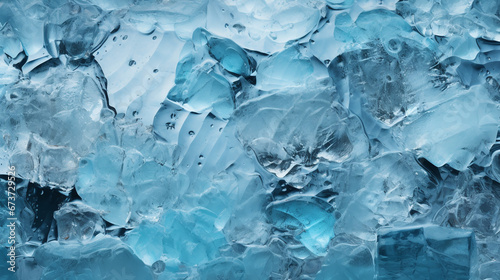Winter blue ice texture. Christmas background. 