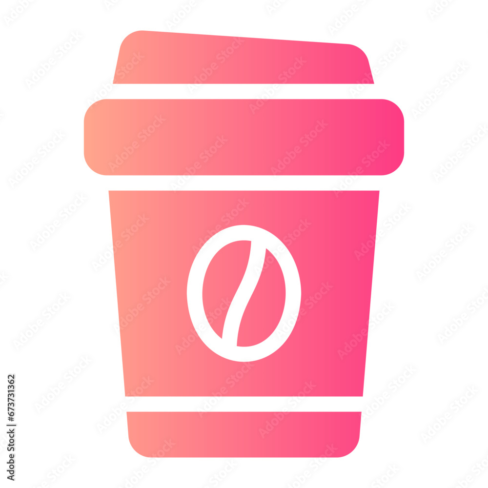 coffee cup gradient icon coffee cup gradient icon