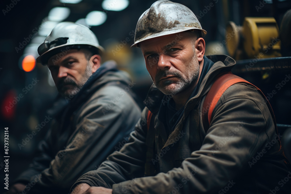 Workers work at the factory. Workers work at the factory.