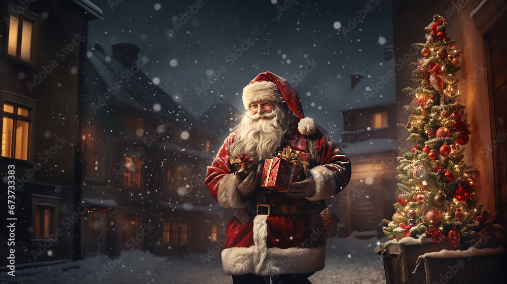 Weihnachtsmann - obrazy, fototapety, plakaty 