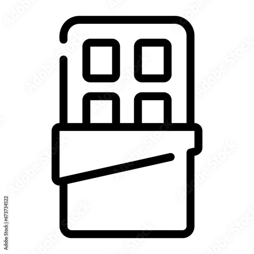 chocolate bar line icon