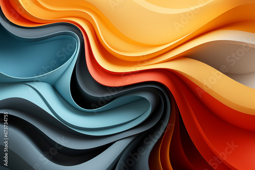 Dive into a world of texture with this vibrant 3D illustration  showcasing twisted waves in a colorful gradient   perfect for a dynamic wallpaper.