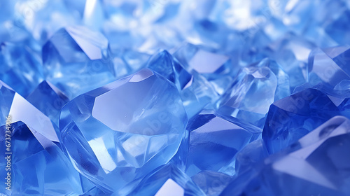 Mesmerizing Blue Crystal Formation Textured Background with Shimmering Reflections