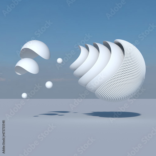 Square surreal minimalistic minimalist graphic poster (ID: 673735548)
