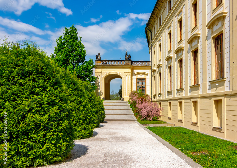 Royal palace gardens in Prague Castle, Czech Republic