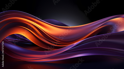 Purple Orange Wave PPT Background Poster Wallpaper Web Page