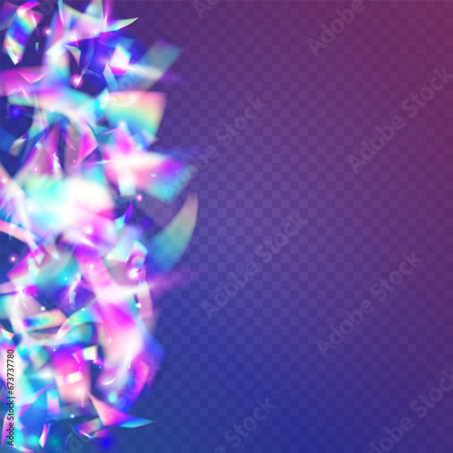 Falling Confetti. Digital Foil. Bokeh Sparkles. Disco Burst. Surreal Art. Light Glare. Party Colorful Serpentine. Purple Metal Glitter. Blue Falling Confetti