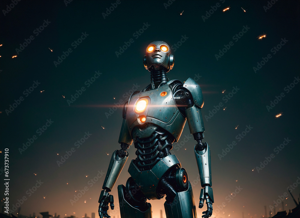 A steampunk robot A steampunk robot