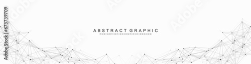 Global network connection banner design template. Header social network communication in the global business concept. Big data visualization. Internet technology